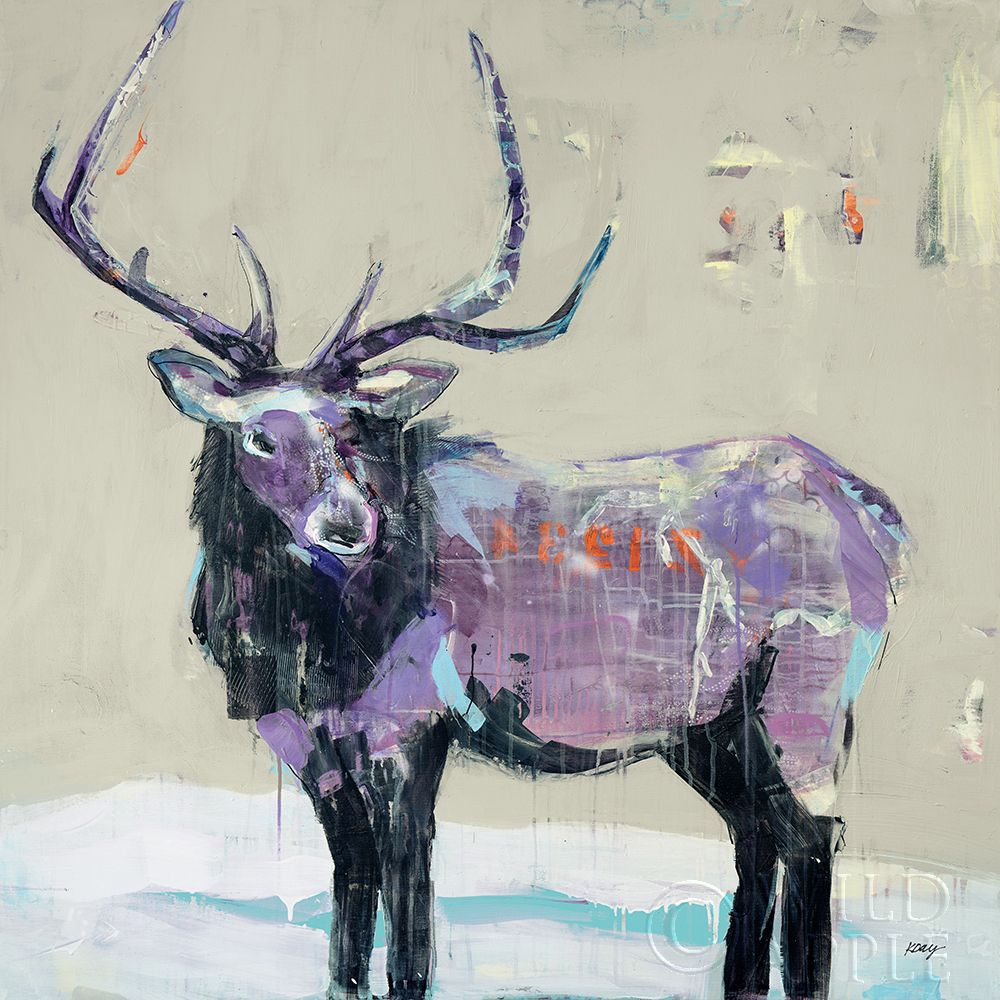 Wall Art Painting id:415050, Name: Winter Elk, Artist: Day, Kellie