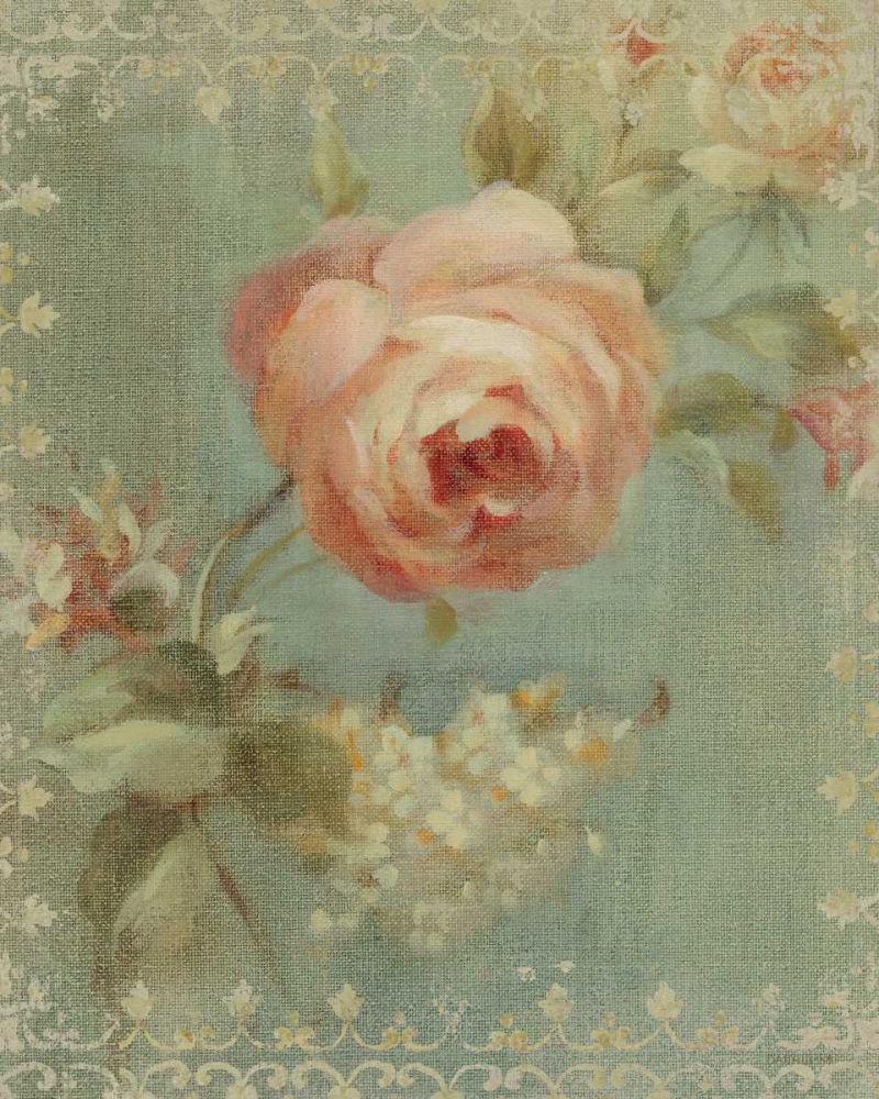 Wall Art Painting id:18290, Name: Rose on Sage, Artist: Nai, Danhui
