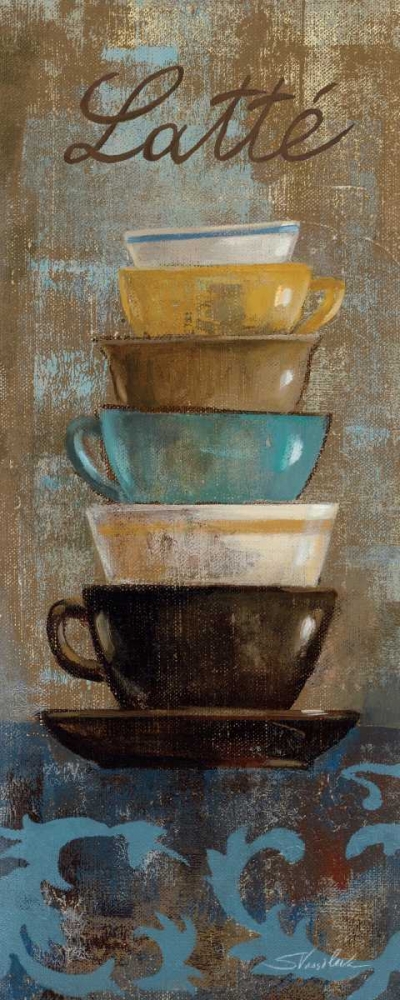 Wall Art Painting id:19084, Name: Antique Coffee Cups II, Artist: Vassileva, Silvia