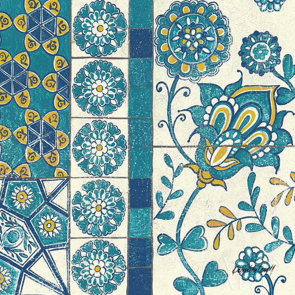 Wall Art Painting id:431621, Name: Turkish Tiles Exotic II, Artist: Lovell, Kathrine