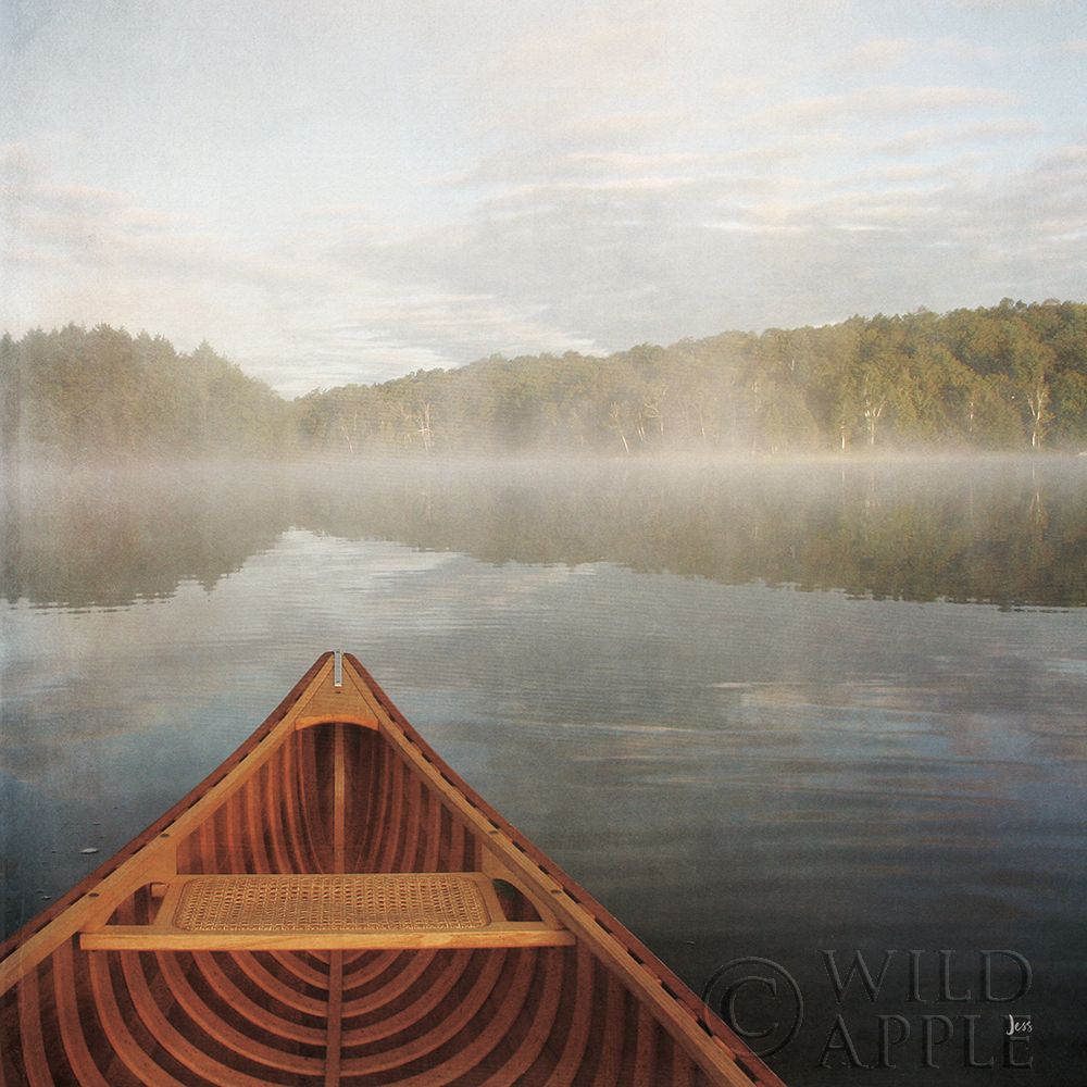 Wall Art Painting id:438072, Name: Calm Waters Canoe I, Artist: Aiken, Jess