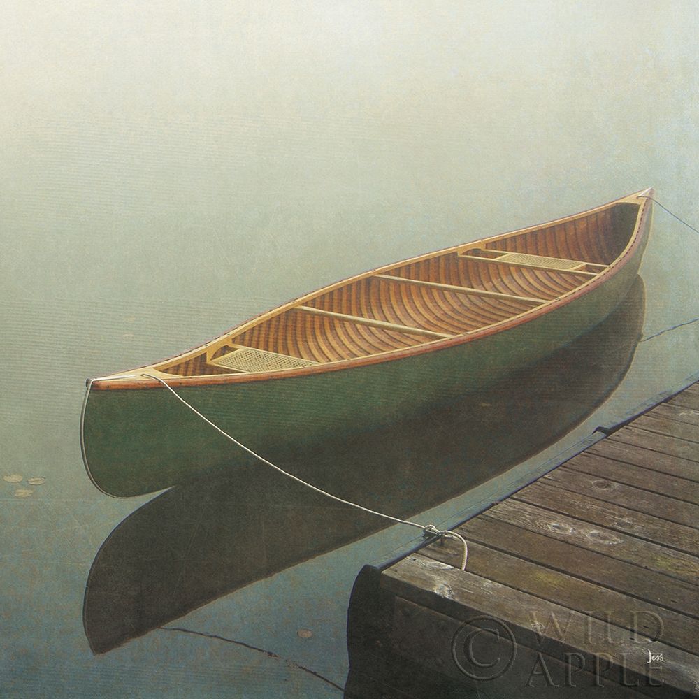 Wall Art Painting id:438073, Name: Calm Waters Canoe II, Artist: Aiken, Jess