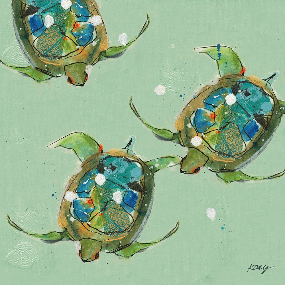 Wall Art Painting id:443154, Name: Sea Turtles, Artist: Day, Kellie