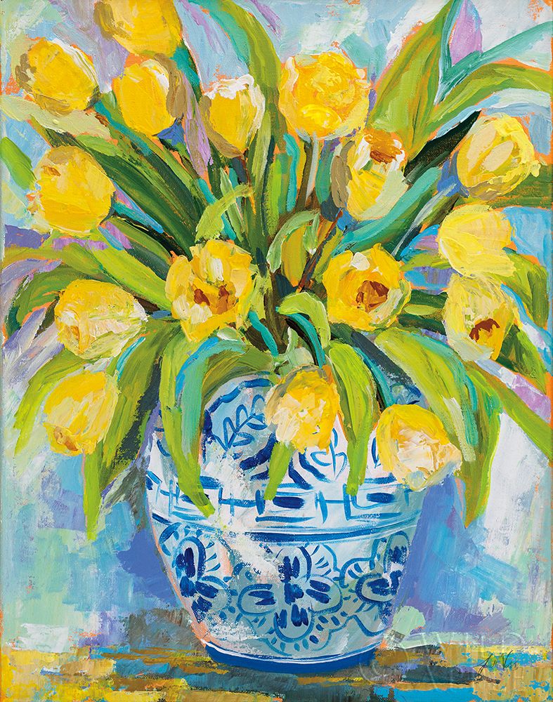 Wall Art Painting id:431446, Name: Ginger Jar Tulips, Artist: Vertentes, Jeanette