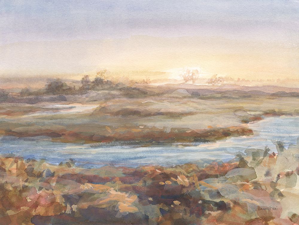 Wall Art Painting id:443149, Name: River at Dawn, Artist: Nai, Danhui