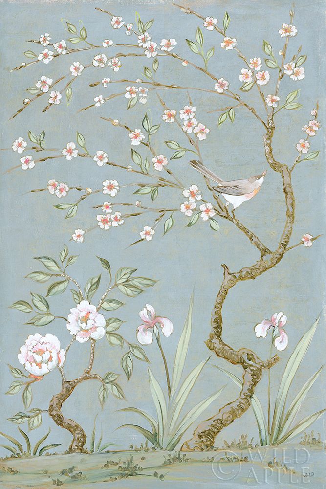 Wall Art Painting id:438165, Name: Spring Mural I Blue, Artist: Purinton, Julia