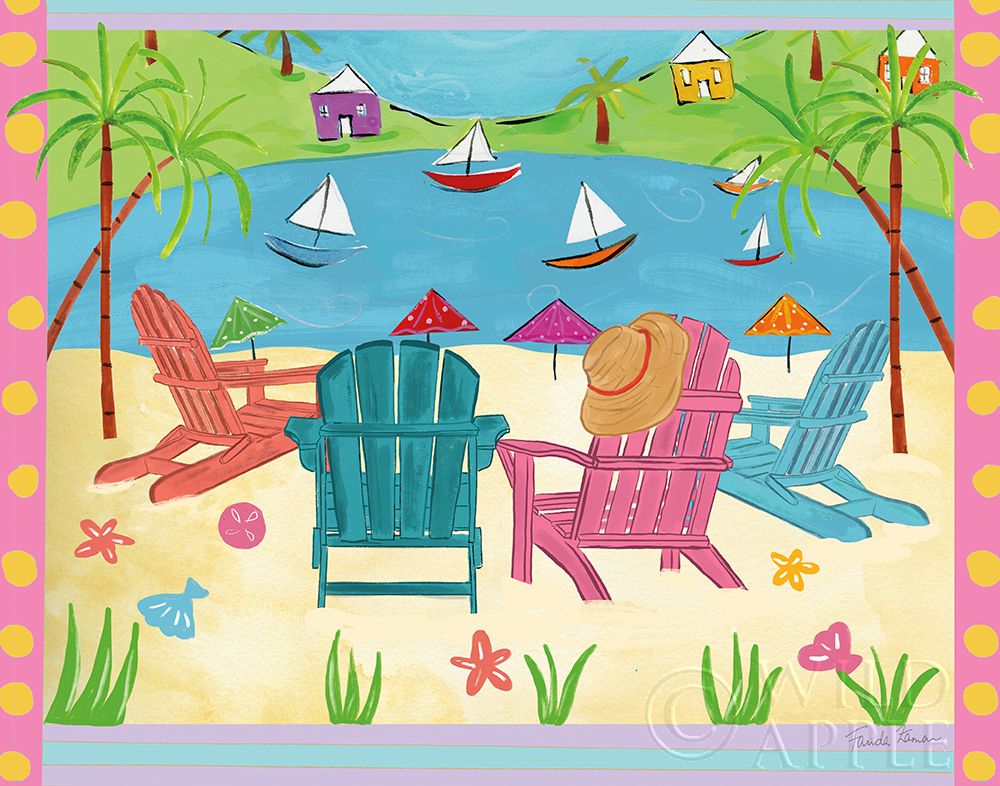 Wall Art Painting id:431379, Name: Beach Living IV, Artist: Zaman, Farida