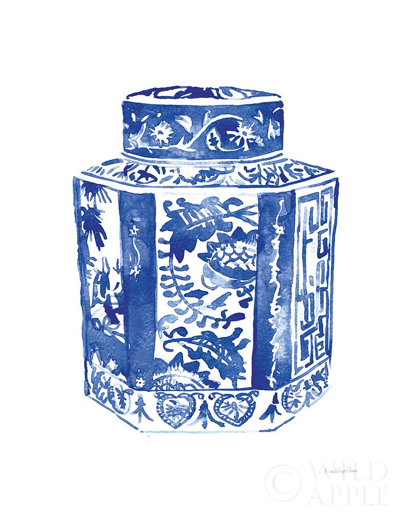 Wall Art Painting id:438194, Name: Chinoiserie Vase I, Artist: Charro, Mercedes Lopez