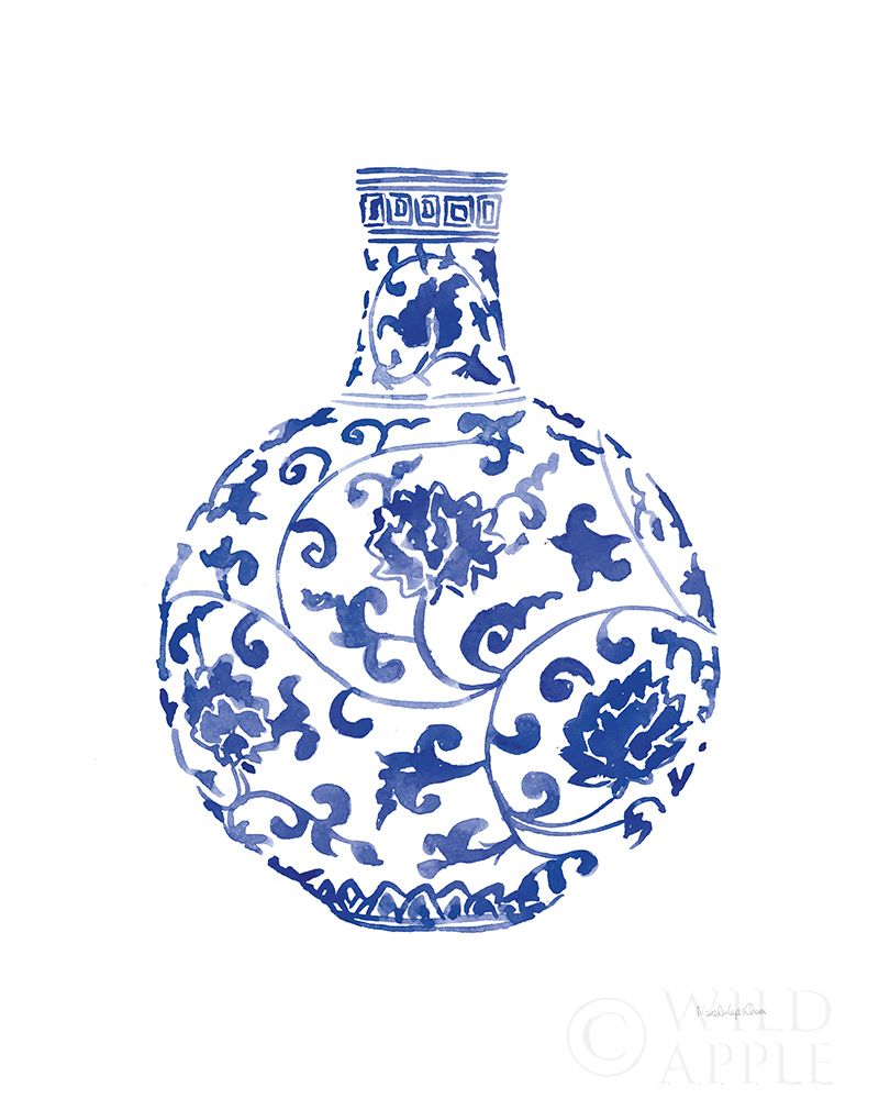 Wall Art Painting id:438196, Name: Chinoiserie Vase III, Artist: Charro, Mercedes Lopez