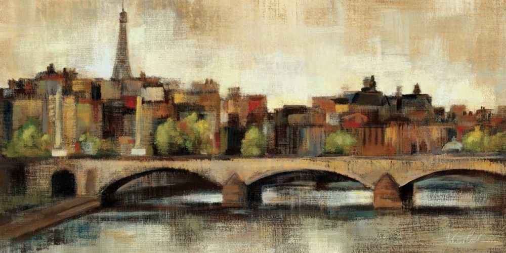 Wall Art Painting id:18437, Name: Paris Bridge I Spice, Artist: Vassileva, Silvia