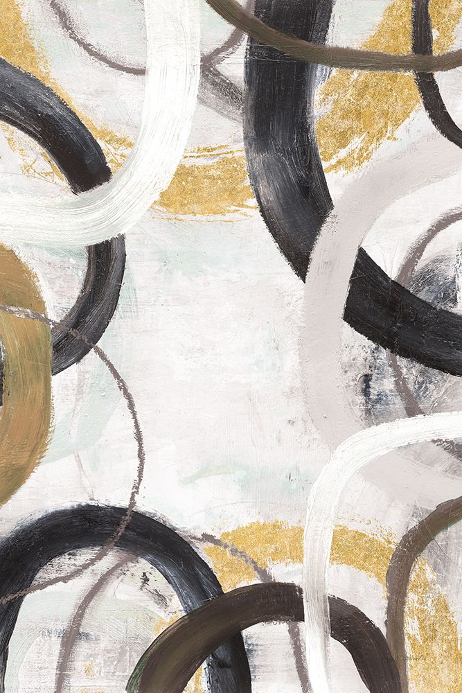 Art Print: Dwell II Gold Neutral Crop