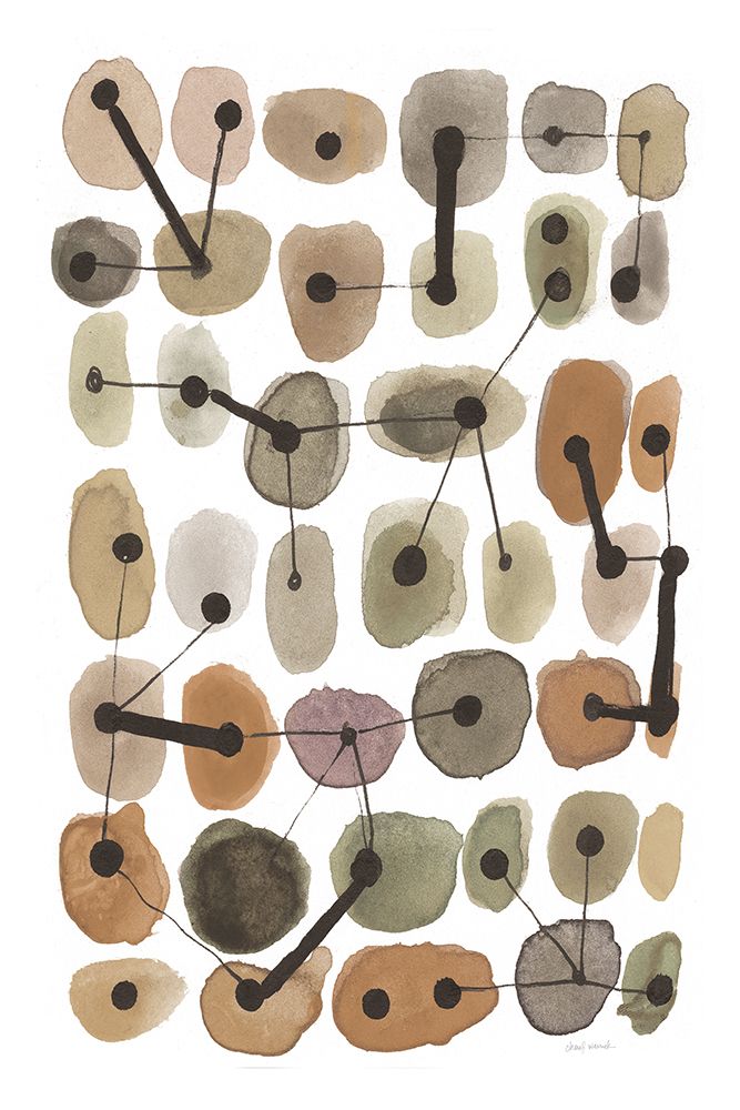 Art Print: Mid Century II Warm Neutral Vertical