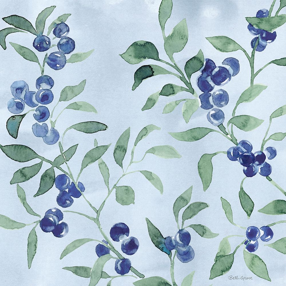 Wall Art Painting id:473167, Name: Indigo Petals VII, Artist: Grove, Beth