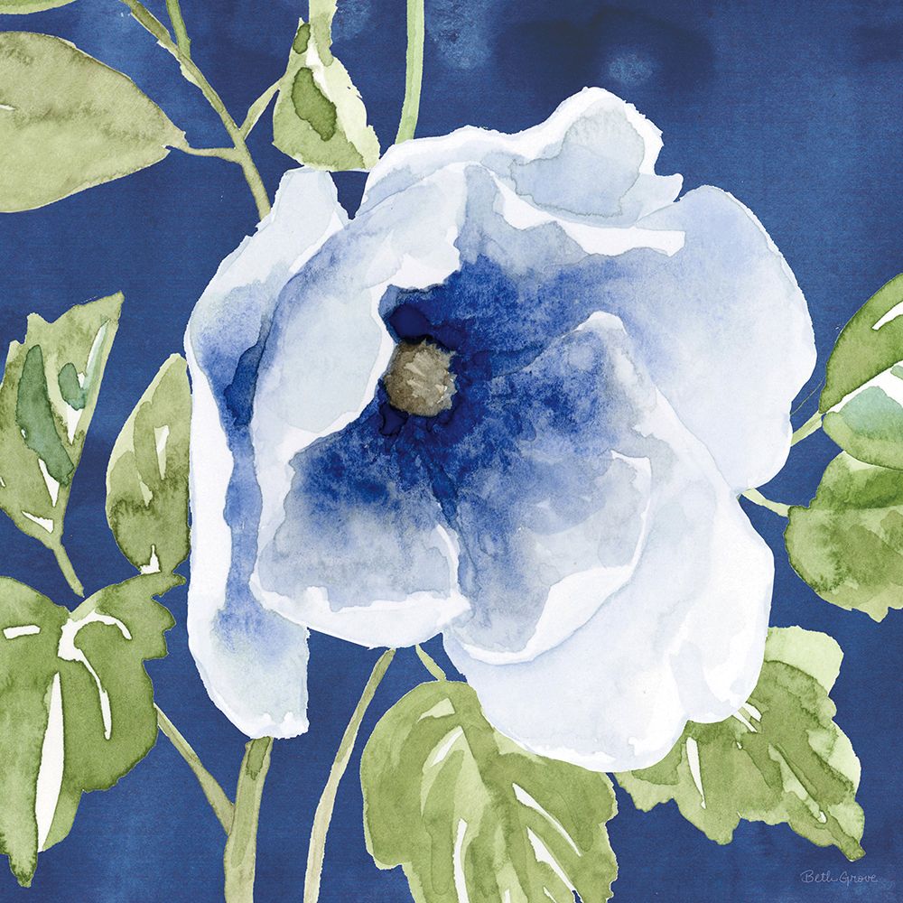 Wall Art Painting id:473168, Name: Indigo Petals VIII, Artist: Grove, Beth