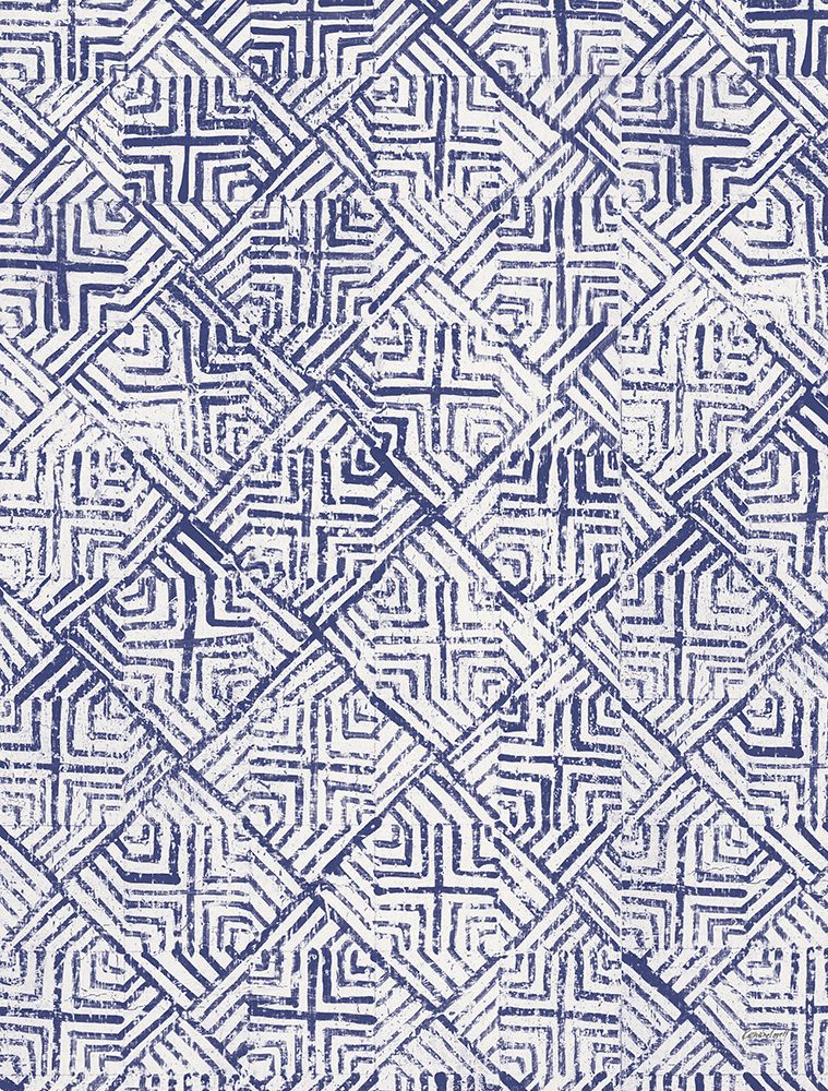 Wall Art Painting id:528191, Name: Maki Tile Panel II Crop II Blue, Artist: Lovell, Kathrine