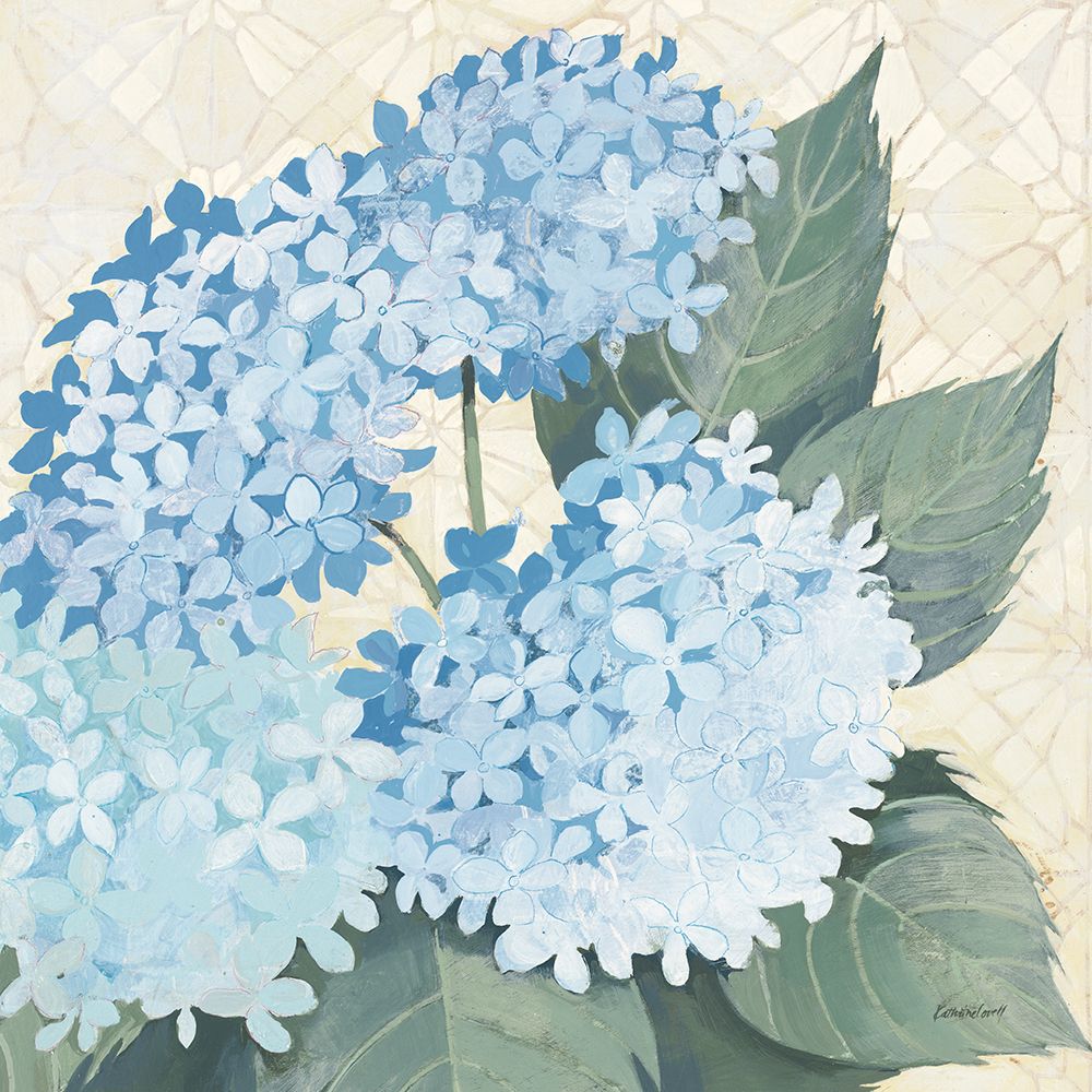 Wall Art Painting id:542112, Name: Decorative Hydrangea II Providence, Artist: Lovell, Kathrine