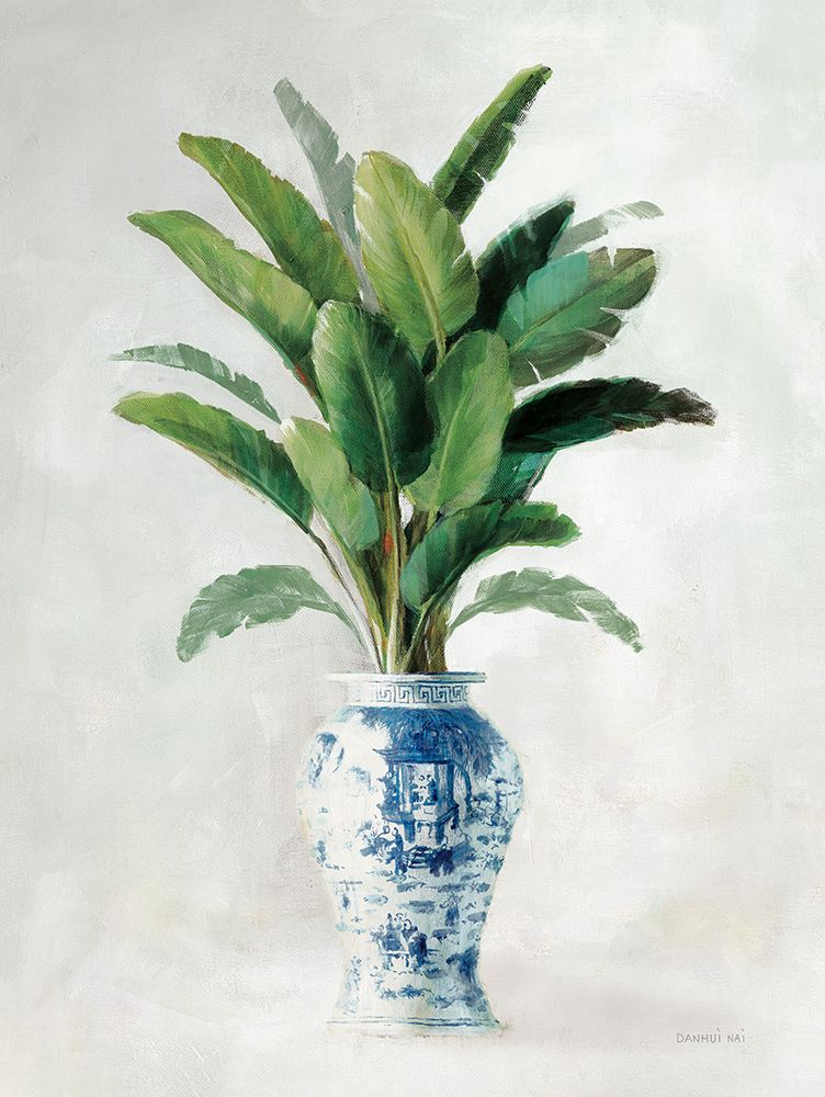 Wall Art Painting id:546763, Name: Greenhouse Palm Chinoiserie II, Artist: Nai, Danhui