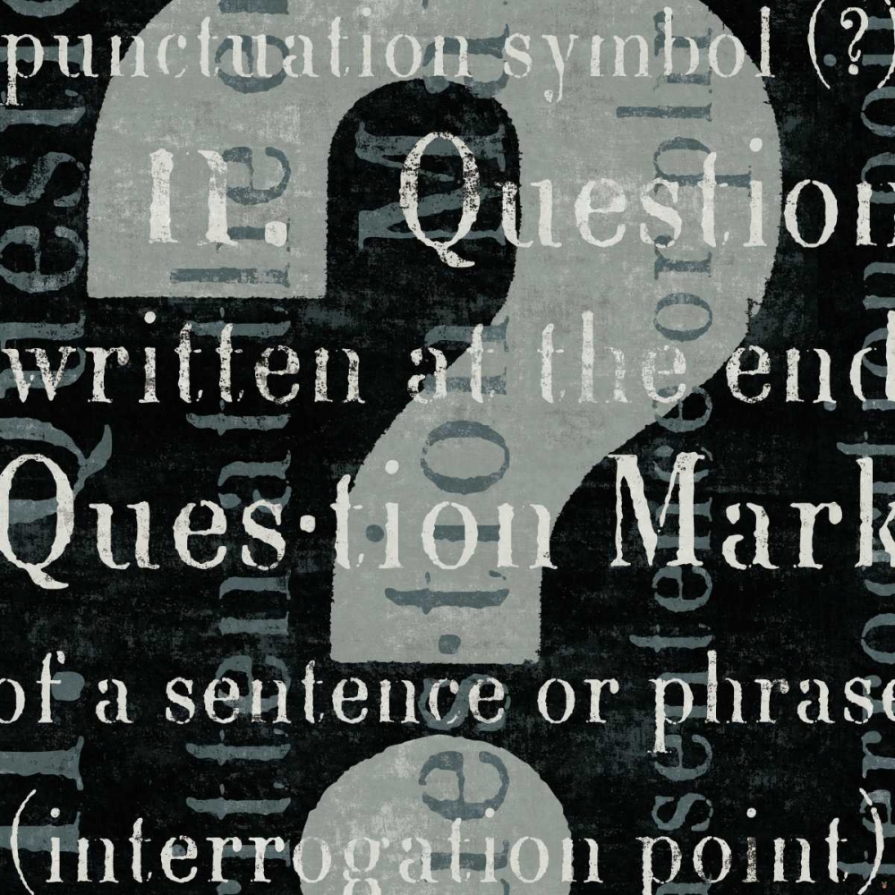 Wall Art Painting id:34076, Name: Punctuated Text IV, Artist: Mullan, Michael