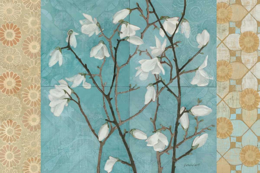 Wall Art Painting id:18099, Name: Patterned Magnolia Branch, Artist: Lovell, Kathrine