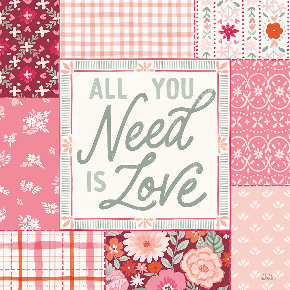 Wall Art Painting id:759336, Name: Blooming Hearts II, Artist: Marshall, Laura