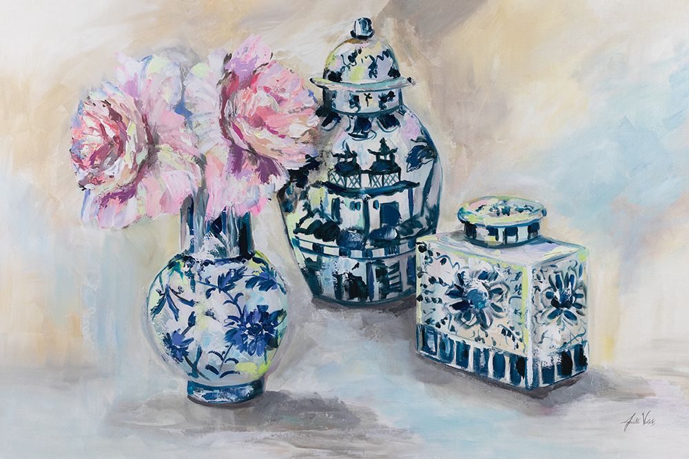 Wall Art Painting id:759779, Name: Peony Play, Artist: Vertentes, Jeanette