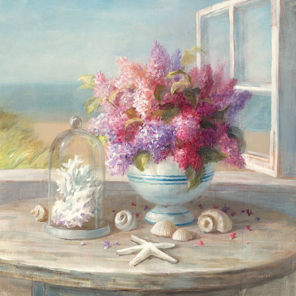 Wall Art Painting id:759754, Name: Seaside Spring Window, Artist: Nai, Danhui