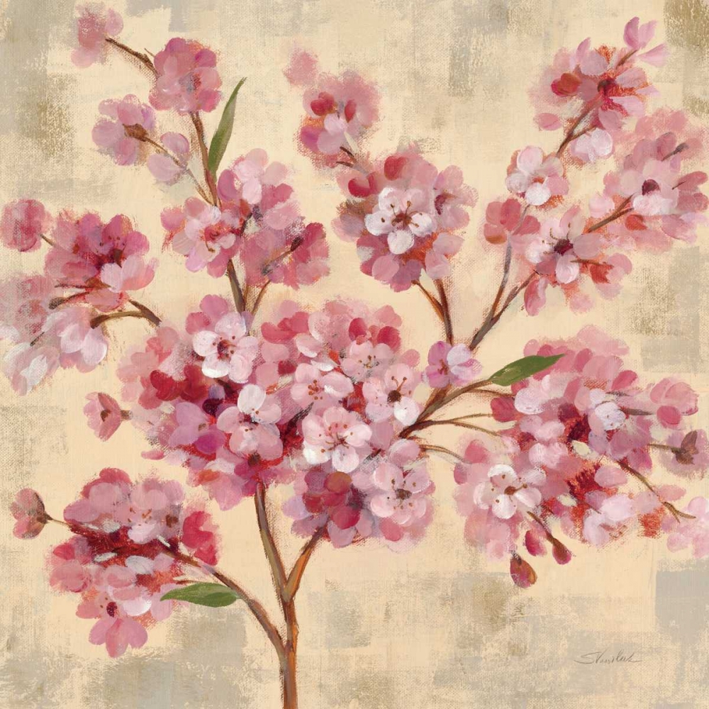 Wall Art Painting id:34118, Name: Pink Cherry Branch II, Artist: Vassileva, Silvia