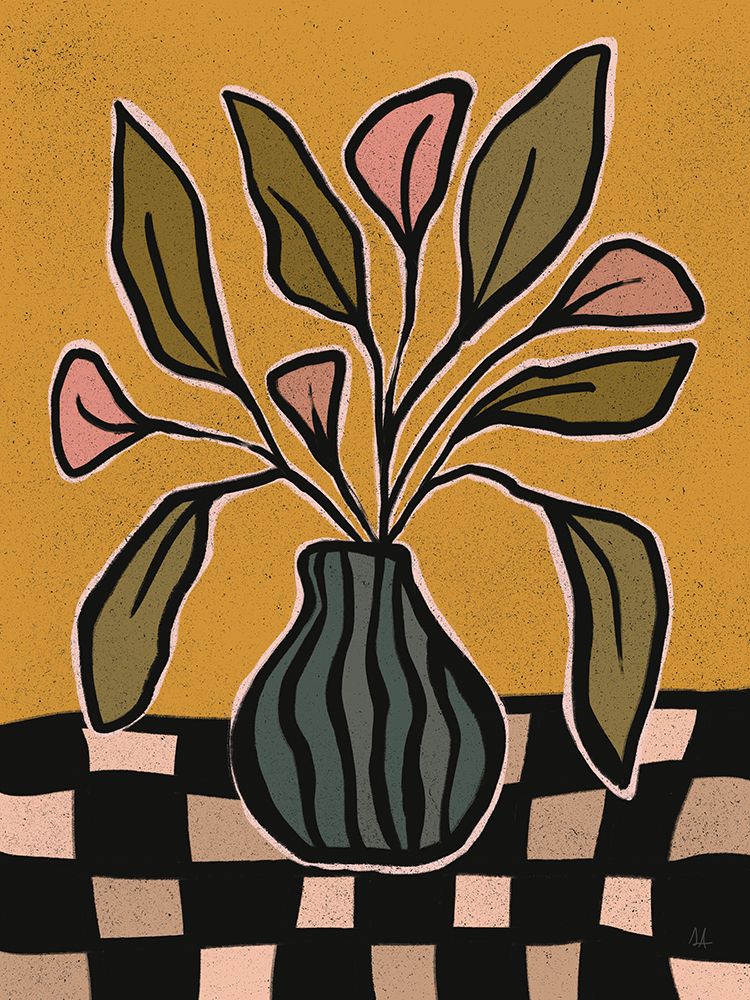 Art Print: Checkerboard Floral II