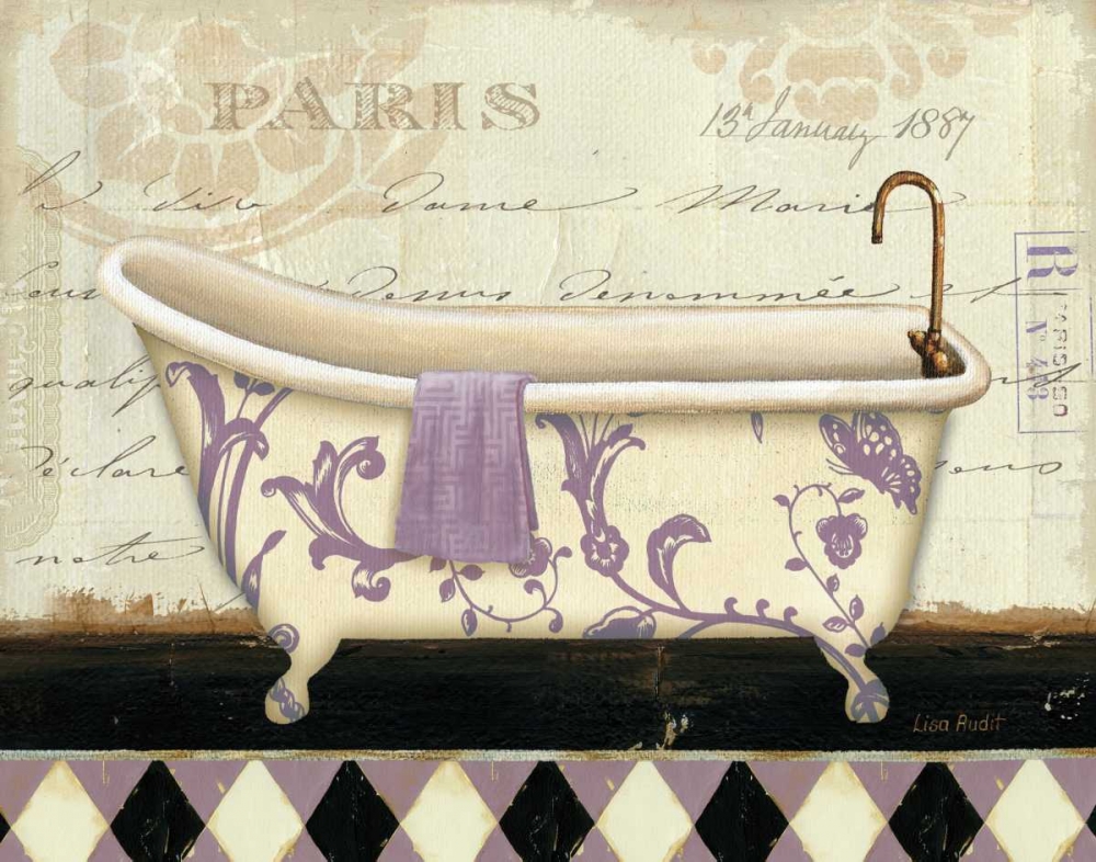 Wall Art Painting id:34133, Name: Lavender Marche de Fleurs Bath I, Artist: Audit, Lisa