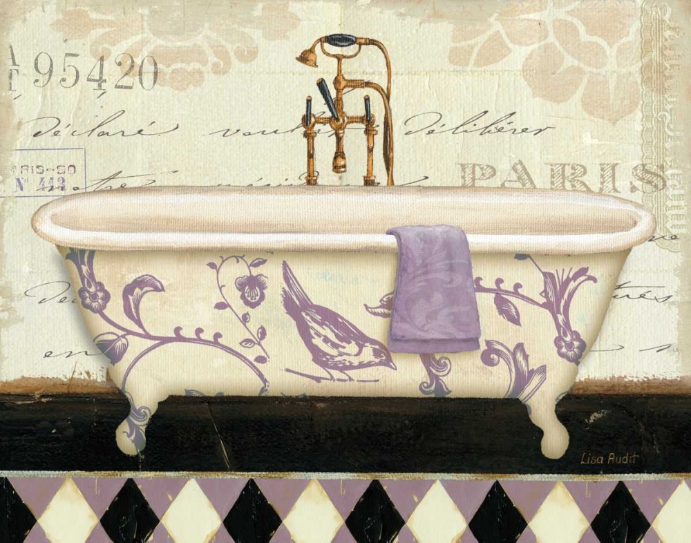 Art Print: Lavender Marche de Fleurs Bath II