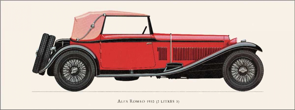 Wall Art Painting id:20448, Name: Alfa Romeo 1930, Artist: Fantini, Antonio