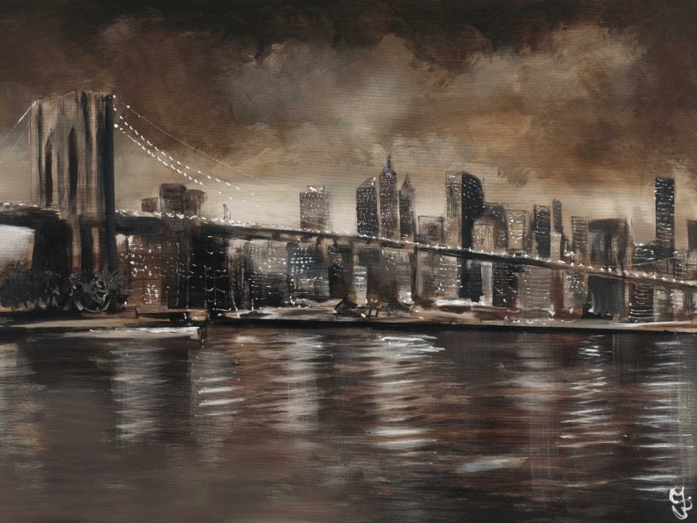 Wall Art Painting id:31976, Name: NY Brooklyn Bridge, Artist: Volynets, Yuliya