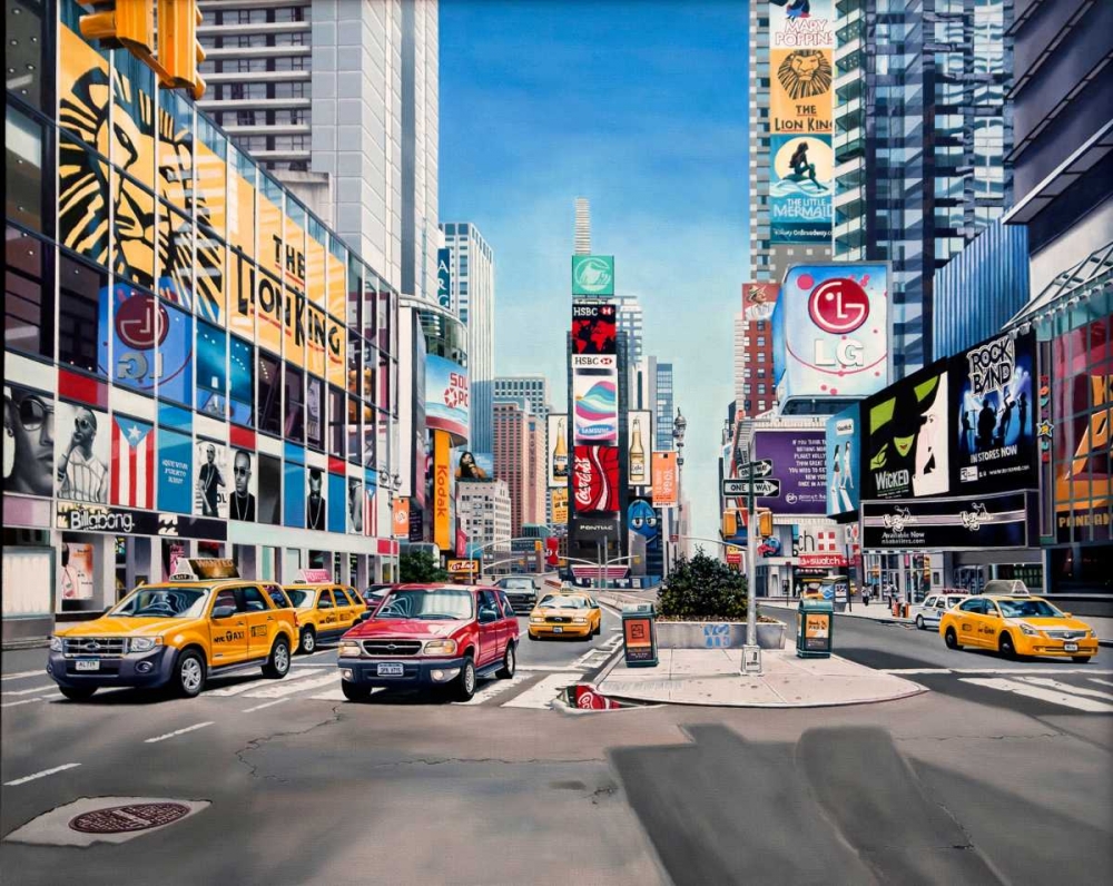 Wall Art Painting id:81355, Name: Time Square Reflections, Artist: Schuh, Michael