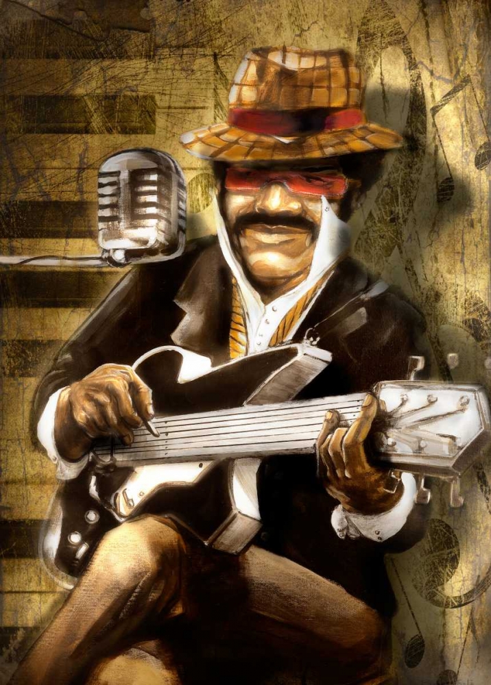 Wall Art Painting id:28796, Name: The Guitarist, Artist: Sola, Bresso