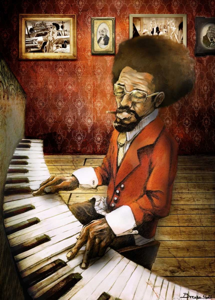 Wall Art Painting id:28797, Name: The Pianist, Artist: Sola, Bresso