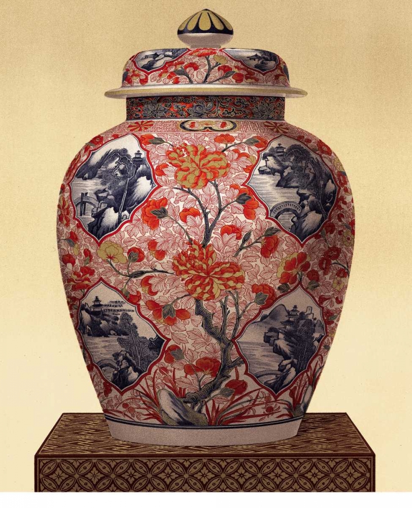 Art Print: Oriental Blue Vase III