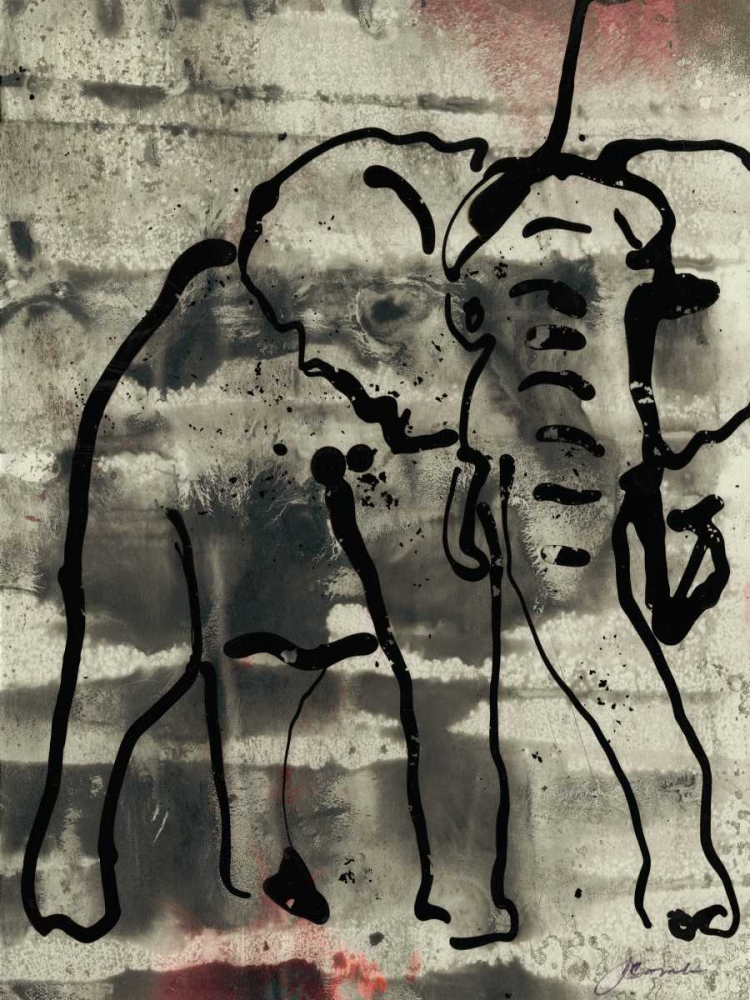 Wall Art Painting id:147841, Name: Abstract Elephant I, Artist: Combs, Joyce