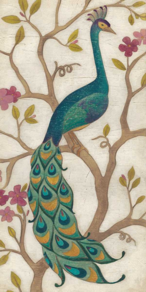 Wall Art Painting id:50792, Name: Peacock Fresco I, Artist: Vess, June Erica