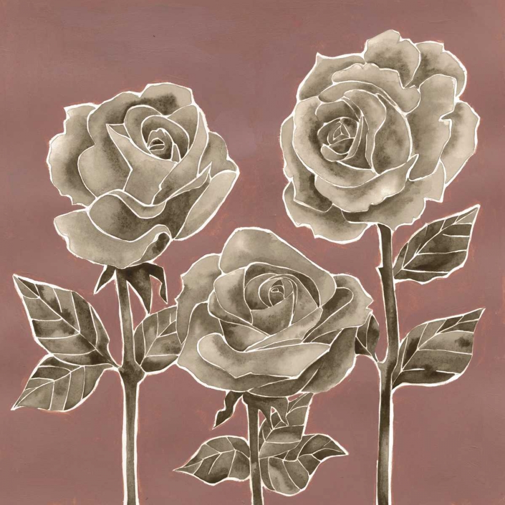 Wall Art Painting id:68195, Name: Marsala Roses I, Artist: Popp, Grace