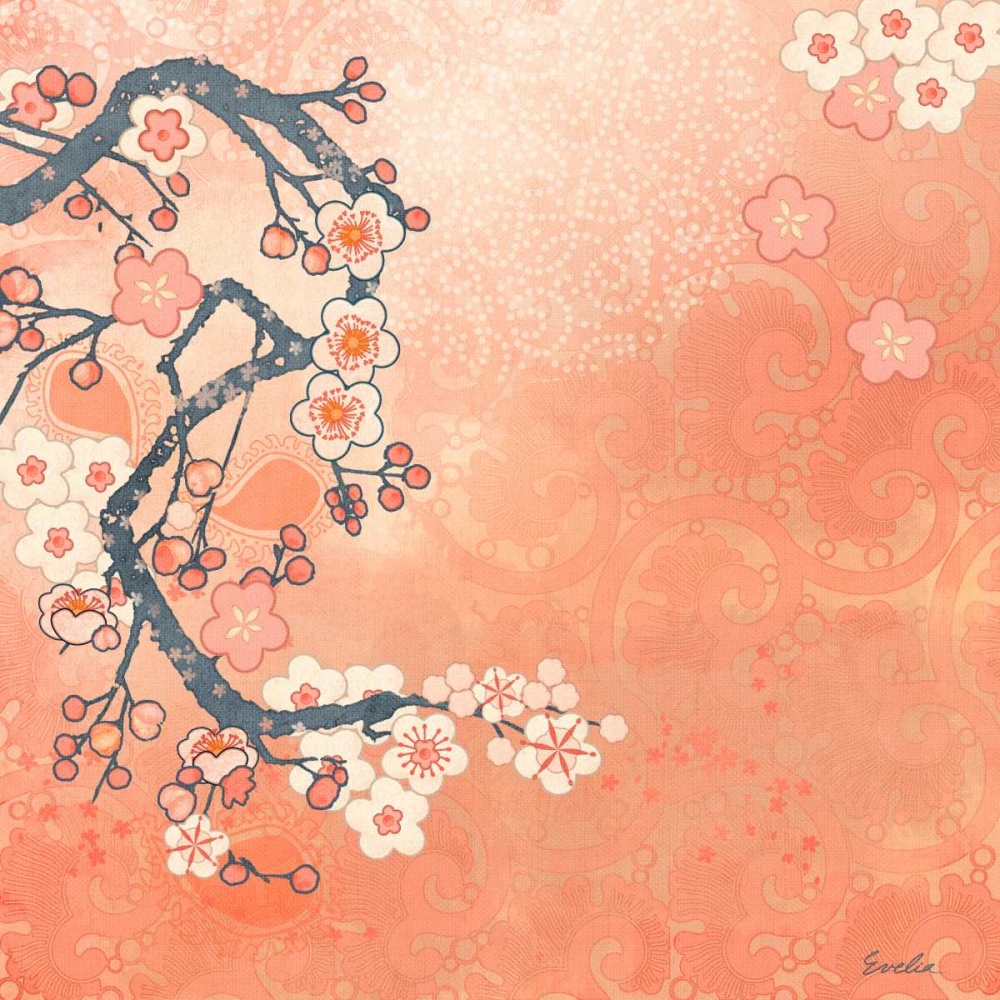 Wall Art Painting id:68207, Name: Tokyo Cherry I, Artist: Evelia Designs