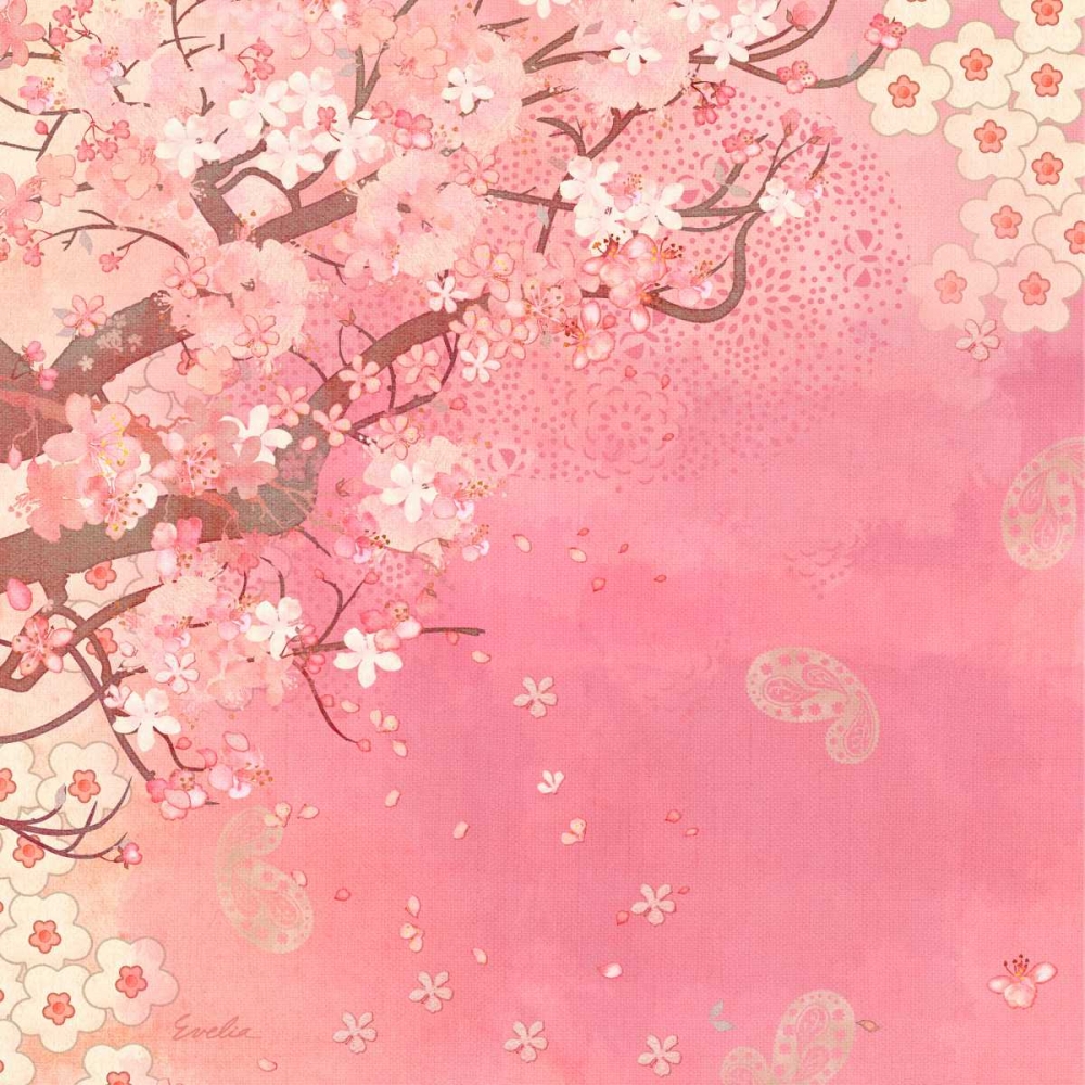 Wall Art Painting id:68208, Name: Tokyo Cherry II, Artist: Evelia Designs
