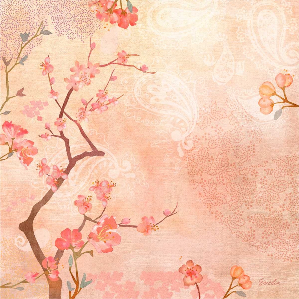 Wall Art Painting id:76365, Name: Sweet Cherry Blossoms VI, Artist: Evelia Designs