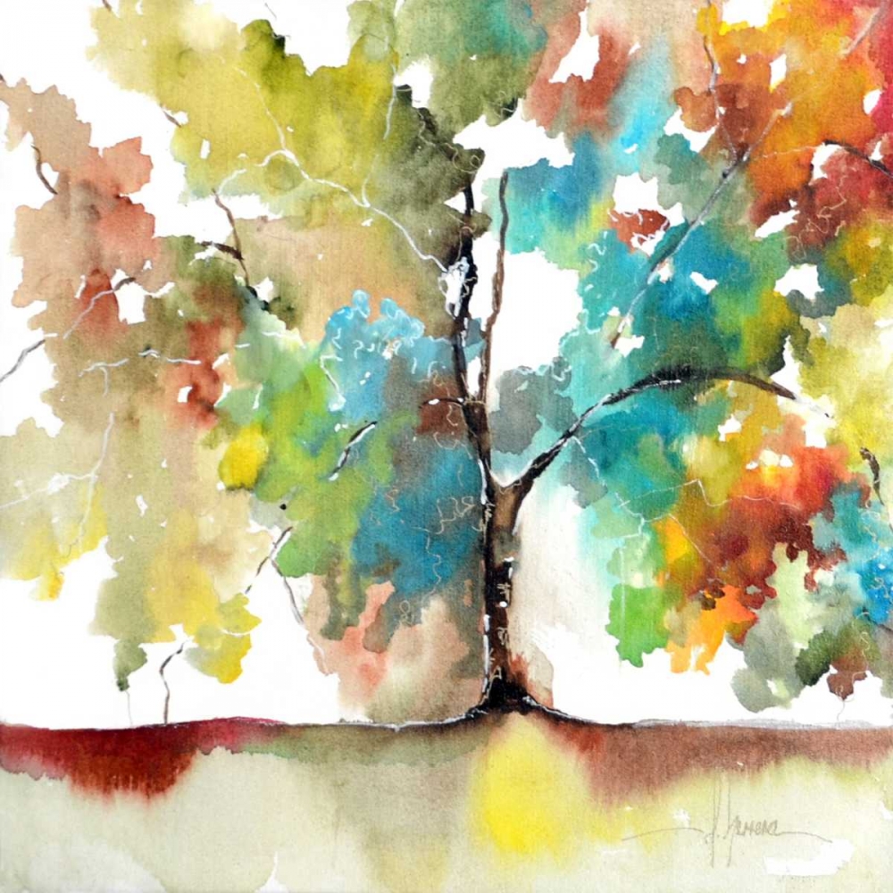 Wall Art Painting id:155623, Name: Rainbow Trees III, Artist: Herrera, Leticia