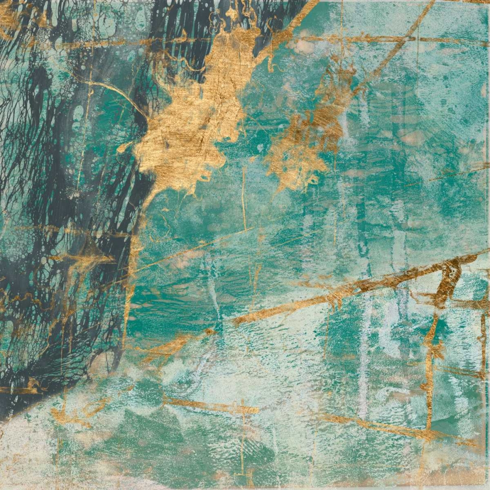Wall Art Painting id:165321, Name: Teal Lace I, Artist: Goldberger, Jennifer