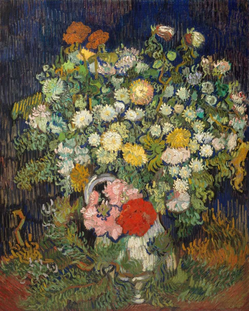 Wall Art Painting id:165546, Name: Bouquet of Flowers in a Vase, Artist: Van Gogh, Vincent