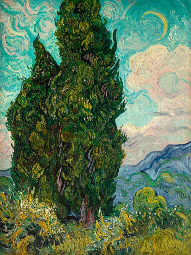 Wall Art Painting id:165550, Name: Cypresses I, Artist: Van Gogh, Vincent