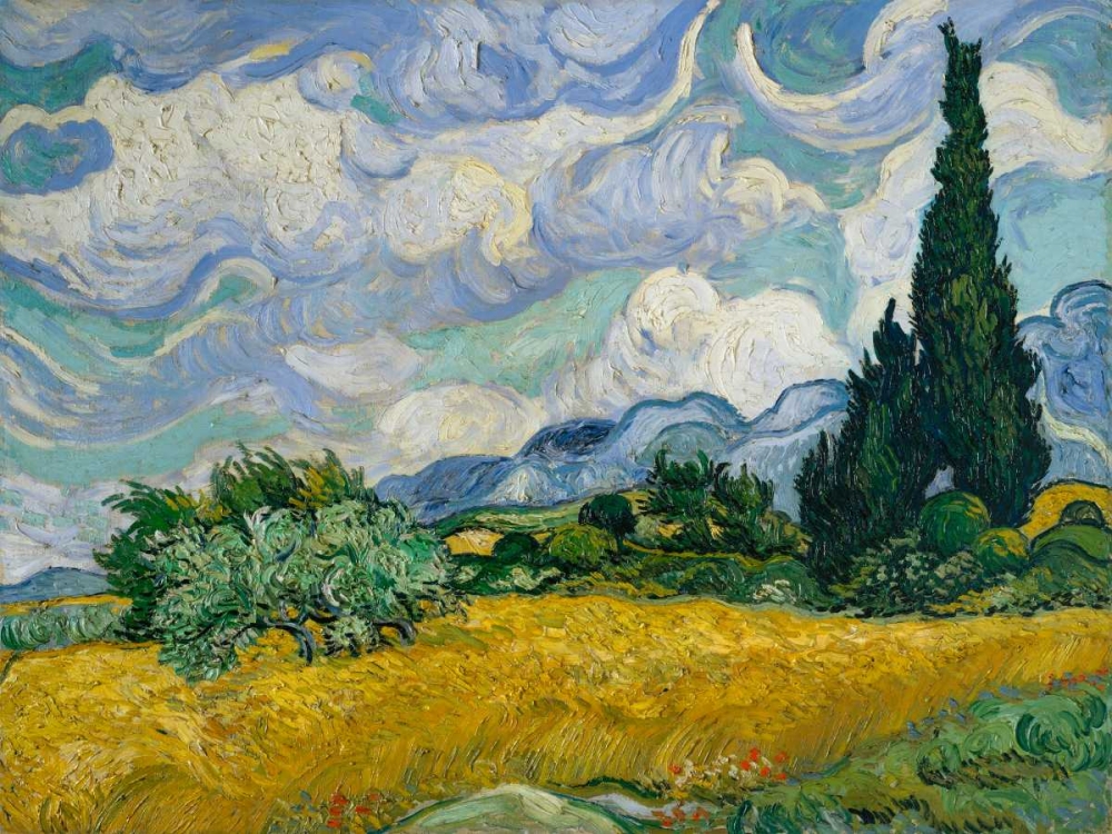 Wall Art Painting id:165551, Name: Cypresses II, Artist: Van Gogh, Vincent