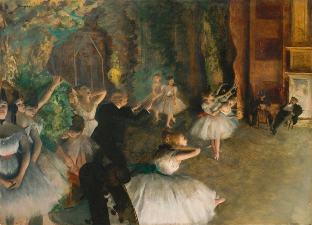 Wall Art Painting id:165558, Name: The Rehearsal of the Ballet Onstage, Artist: Degas, Edgar