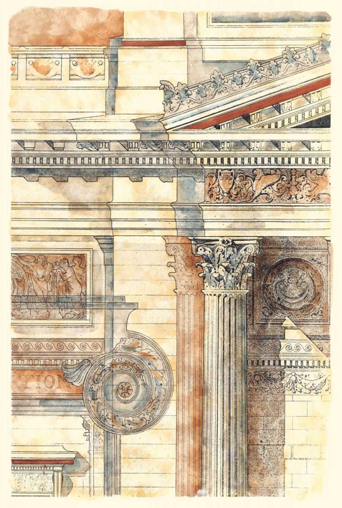 Wall Art Painting id:107792, Name: Classical Architecture II GOLD, Artist: Vision Studio