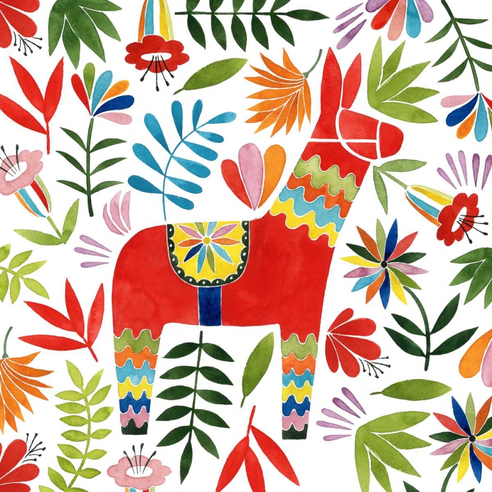 Art Print: Festive Otomi II